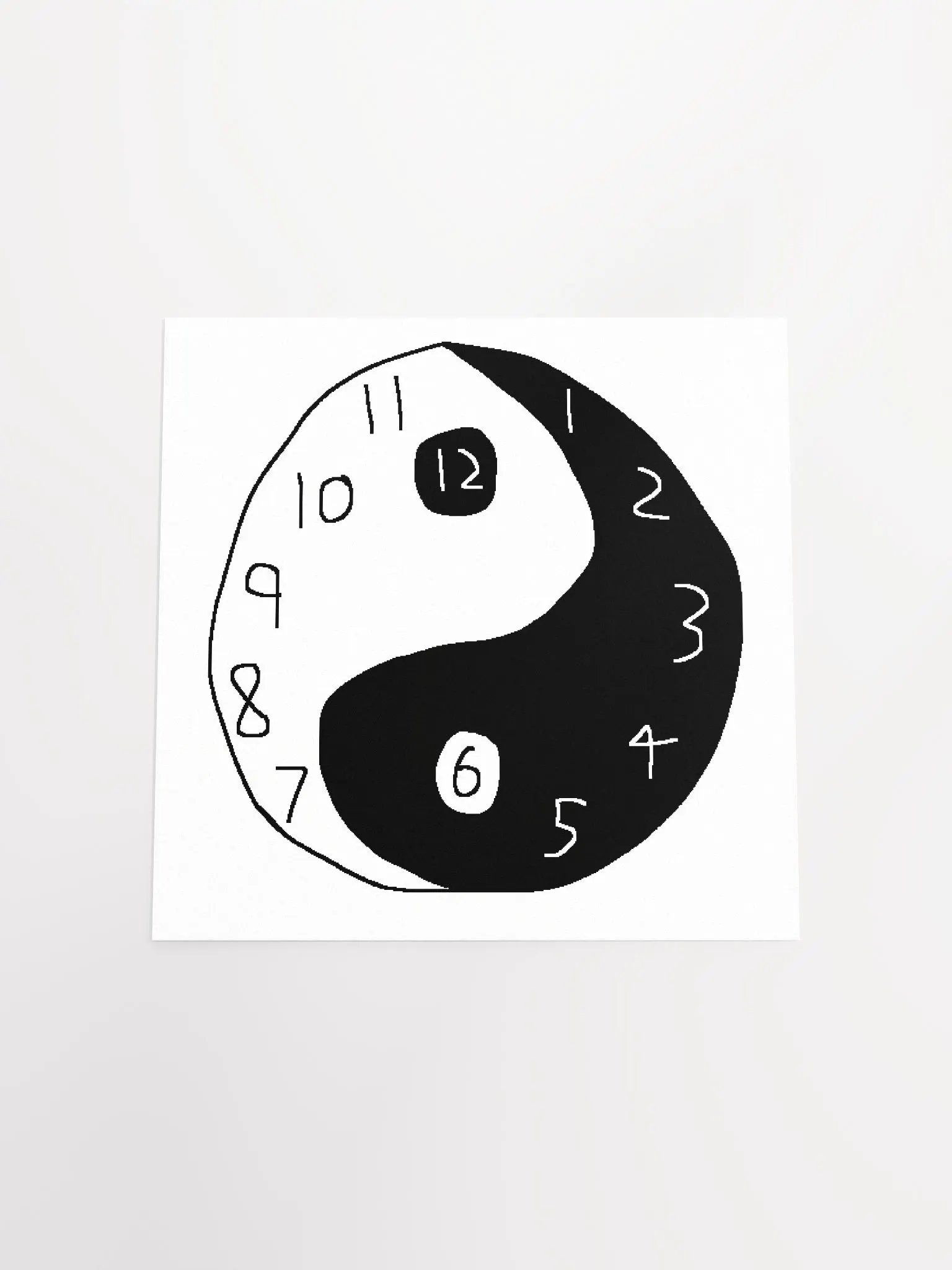 Taijitu (Yin-Yang) Clock Poster product image (4)