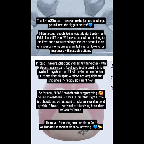 Thank you all again for the huge rush of love. 💙 I hope everyone sees this so no one spends money unnecessarily or worries ab...