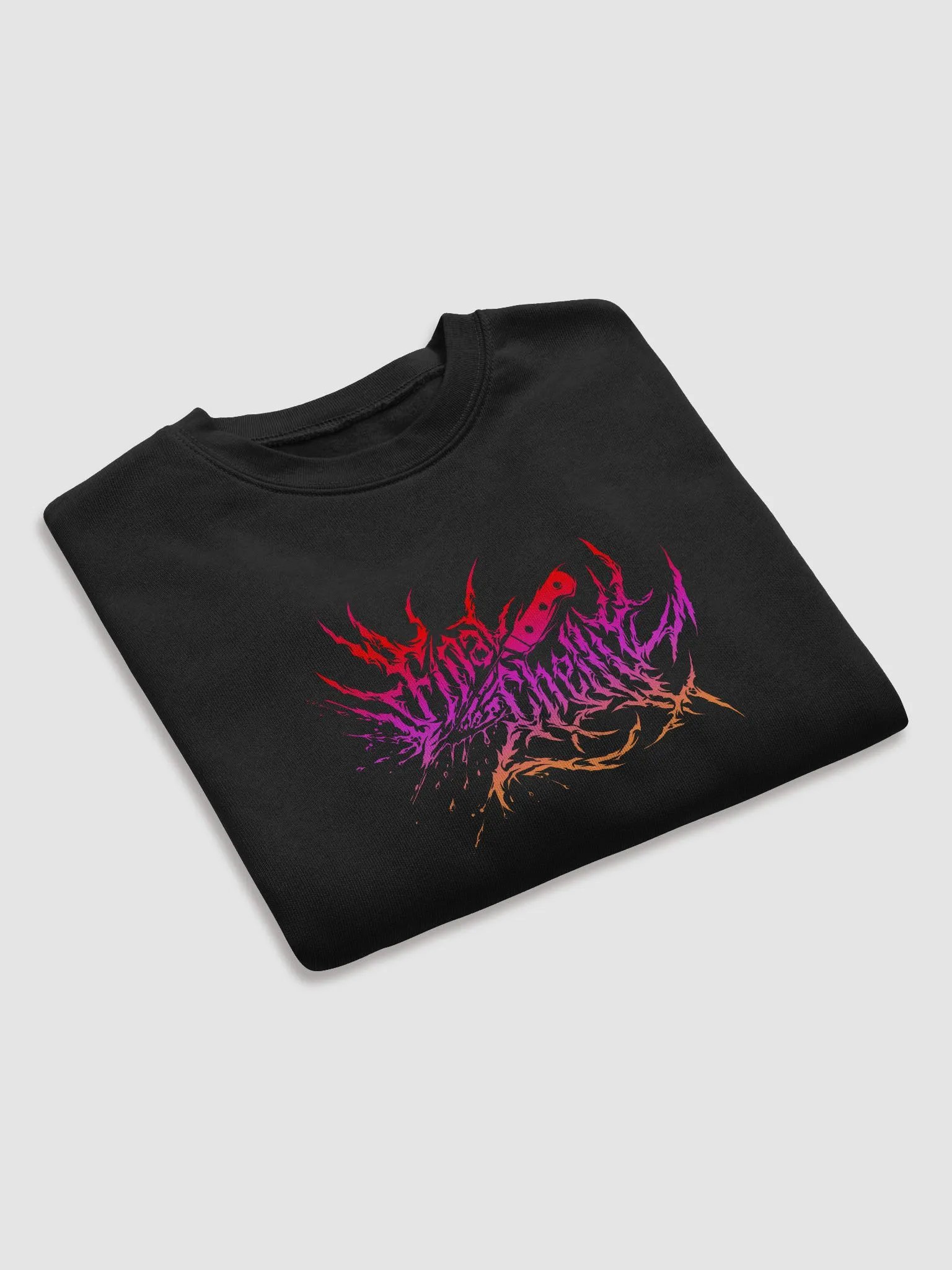 Keep It Metal Pink Blend Logo Womens Fleece Crop Top Printed Sweatshirt product image (4)