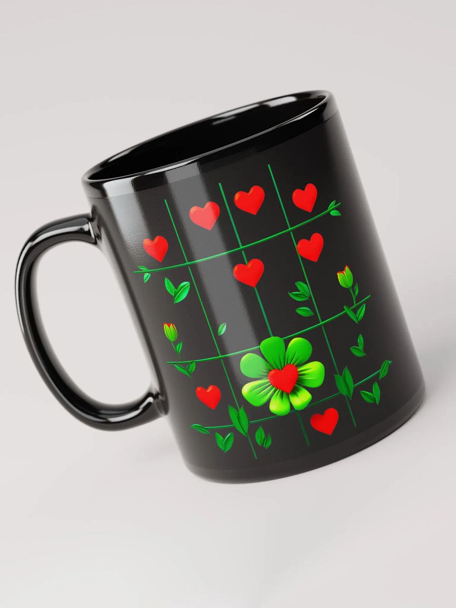 Heartfelt Vines Black Glossy Mug product image (5)