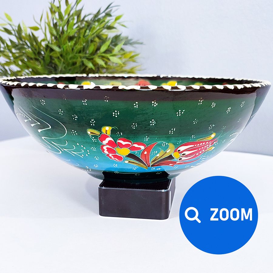 Handmade bowl (Green), Turkish decor — handmade pottery, handmade ceramic, home decor, handmade gift, Turkish ceramic product image (6)