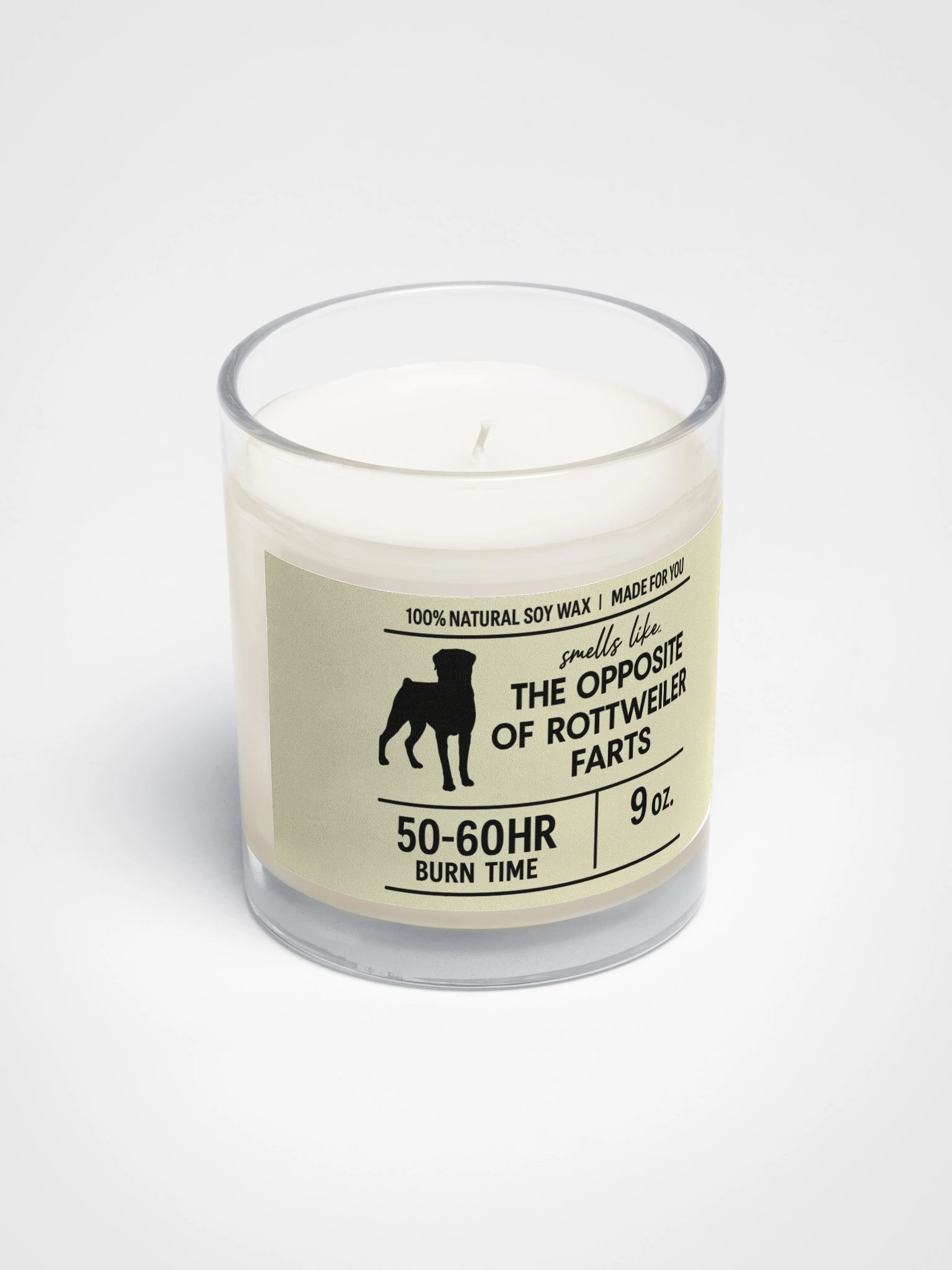 Rottweiler Farts Scented Soy Wax Candle product image (2)