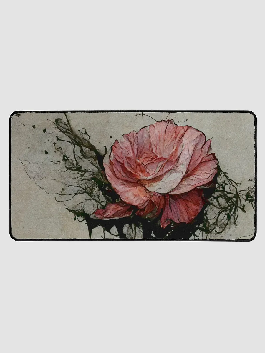 lone rose Desk Mat product image (1)