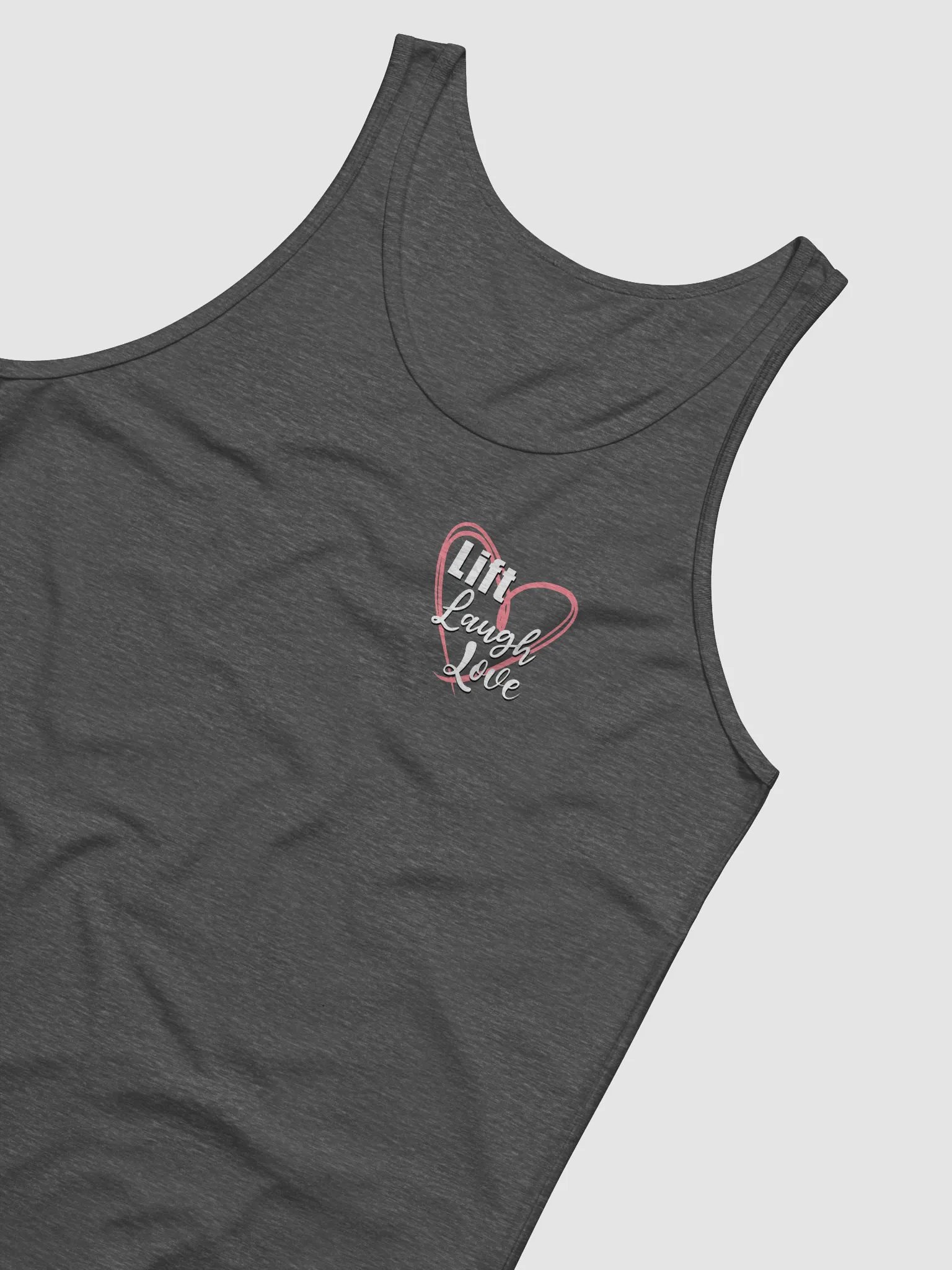 Lift Laugh Love Pink Scribble Heart Tank Top product image (23)