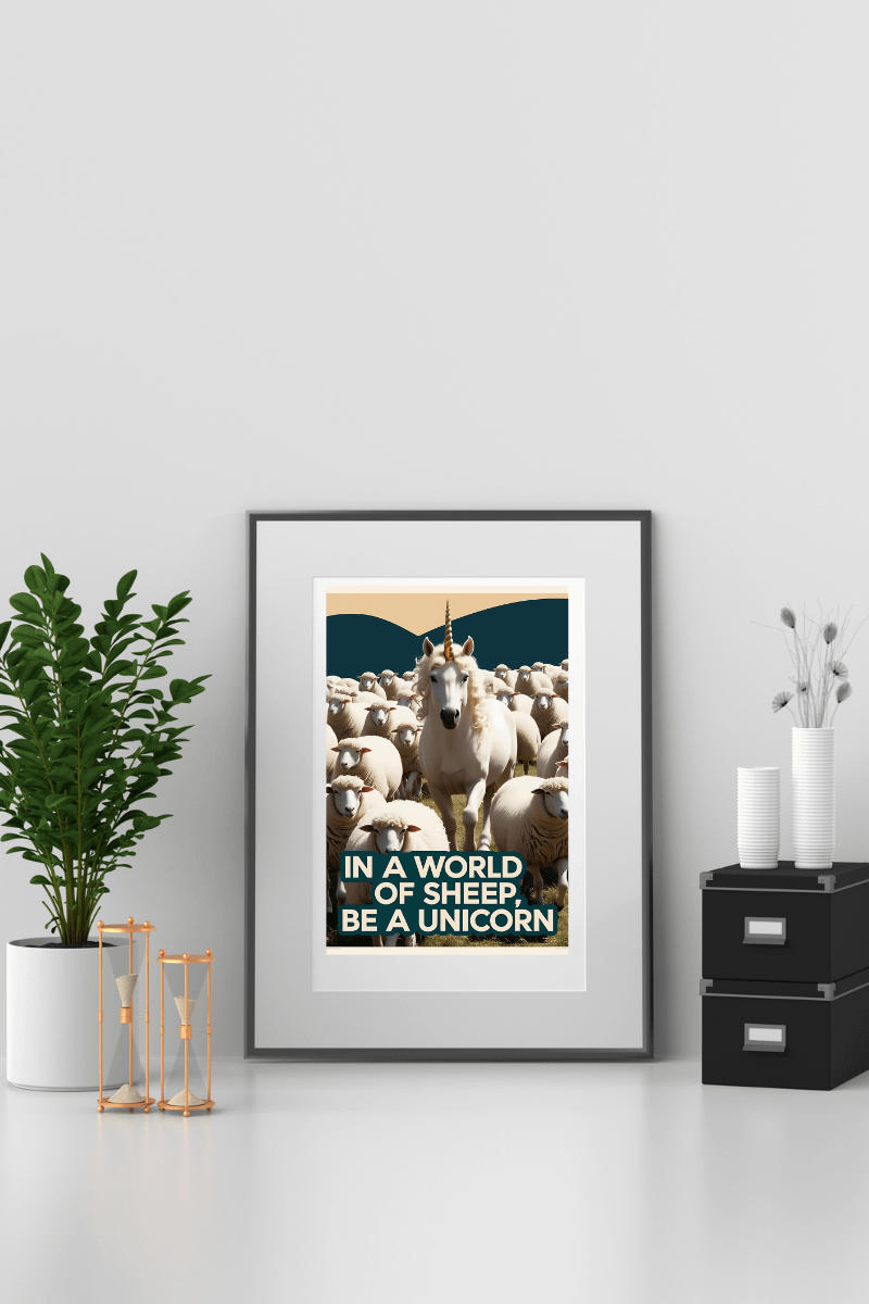 'In A World Of Sheep, Be A Unicorn' Art Print product image (43)