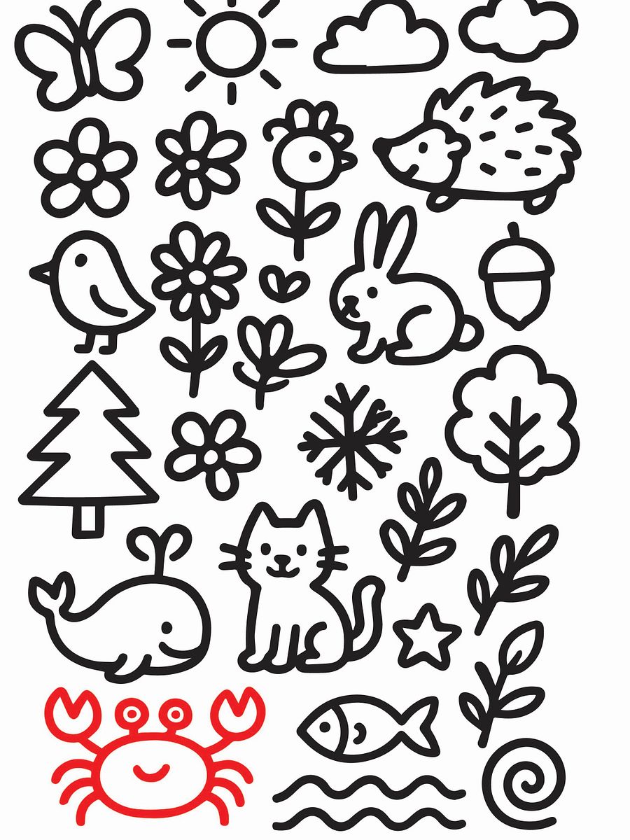 Basic Doodles Instant Download product image (6)