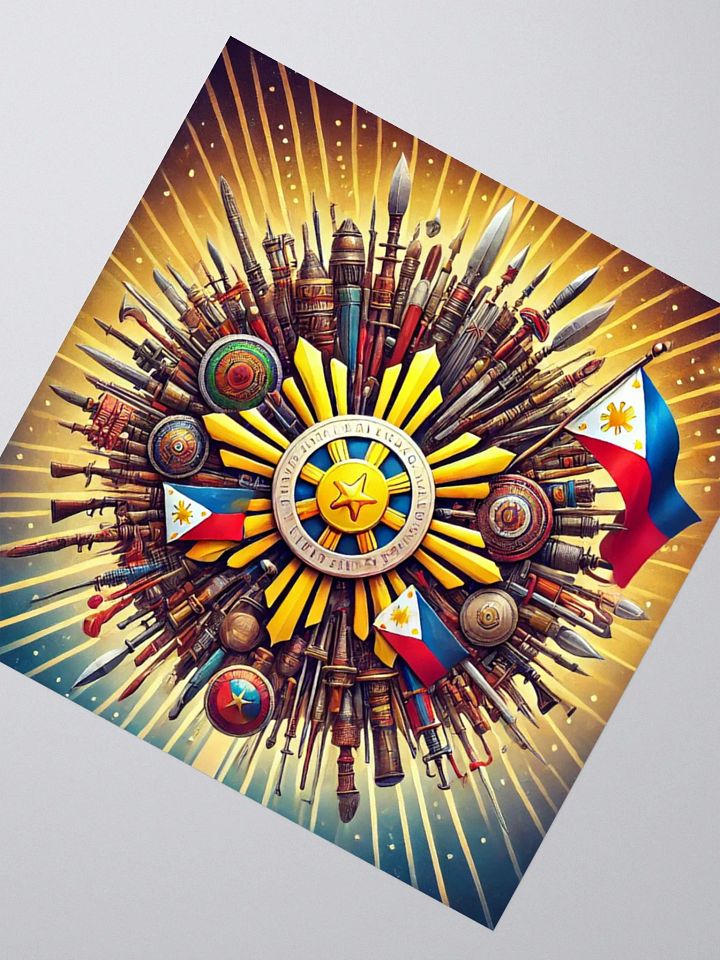 Weapons of Moroland Swords of the Philippines Circular Decal Sticker Label for Car Decals and more product image (4)