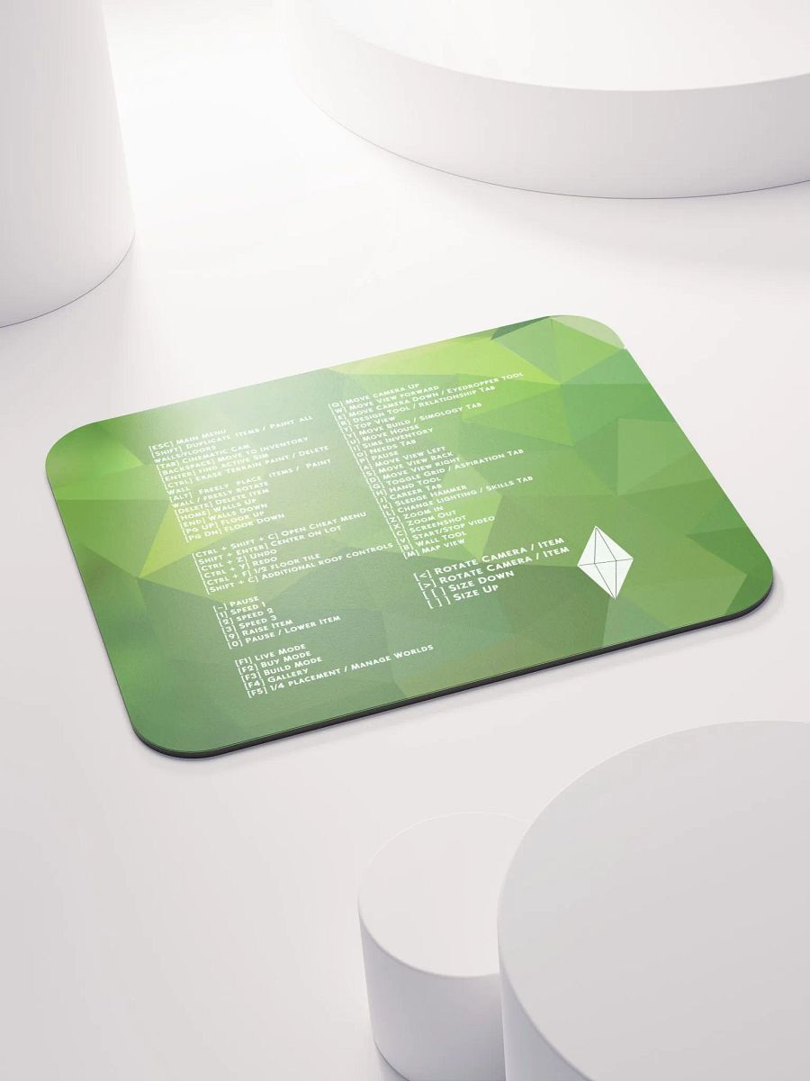 Green Sims Hotkeys Mousepad product image (1)
