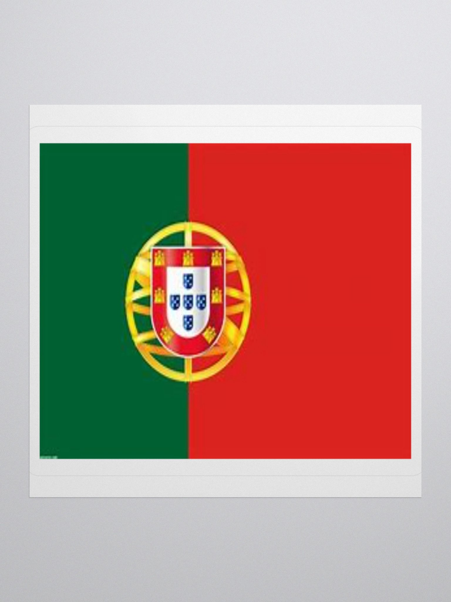 Portuguese Flag Sticker - Durable Vinyl for Indoor Use - Multiple Sizes Available product image (3)