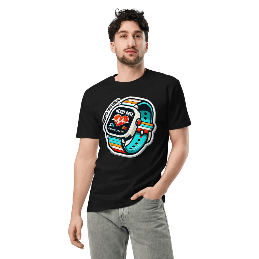 Heart Rate Monitor Smartwatch Illustration T-Shirt product image (4)