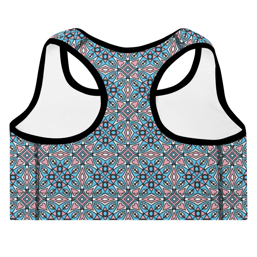 Trans Abstract (1) - Padded Sports Bra product image (4)