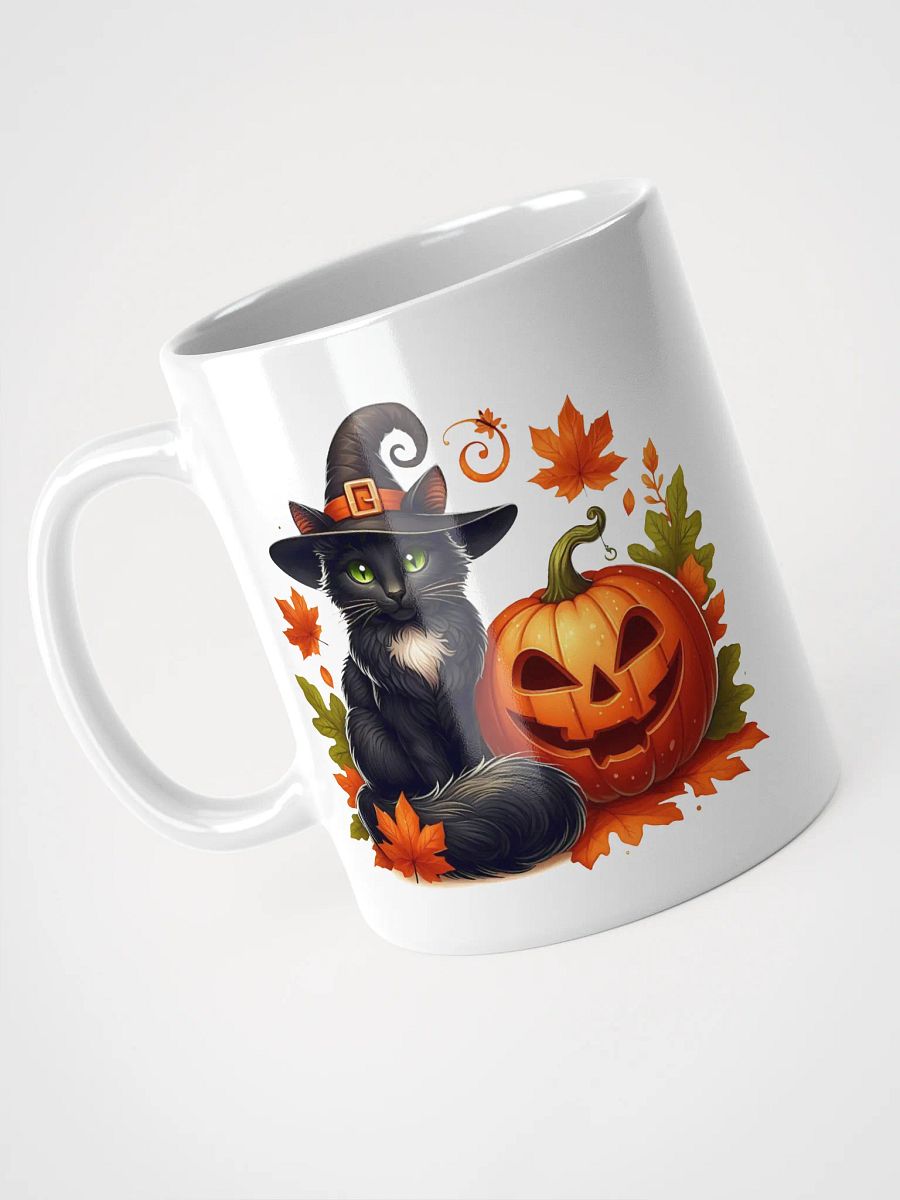 Halloween Mug, Black Cat Mug, Gift for Halloween Cat Lovers, Halloween Gift, Pumpkin Mug product image (9)