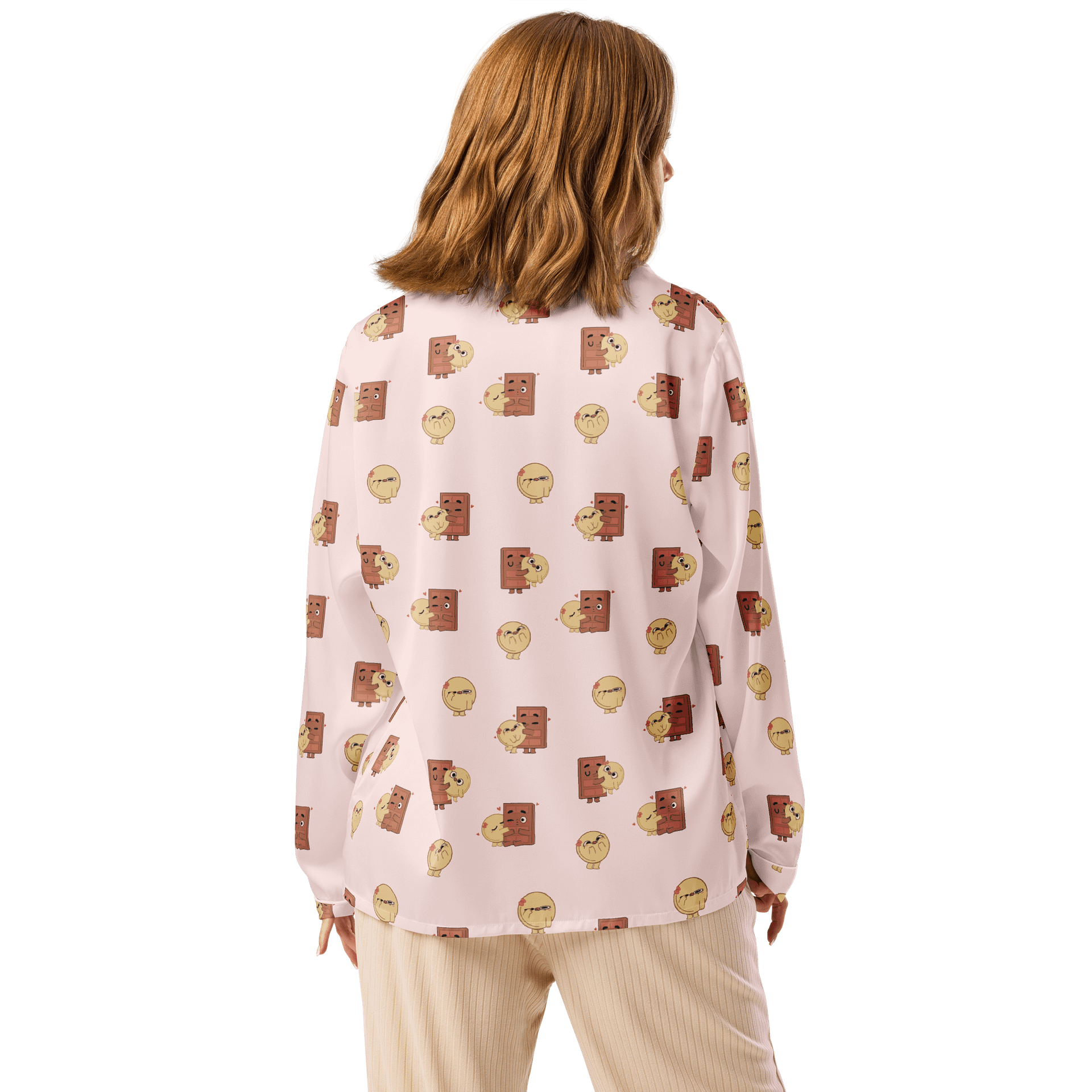 Choco & Pancake Long Sleeve Pajama Top product image (2)