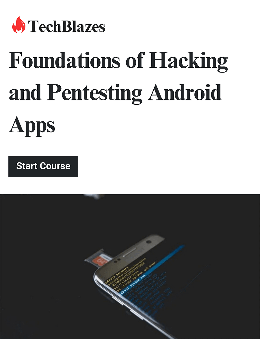 Foundations of Hacking and Pentesting Android Apps product image (1)