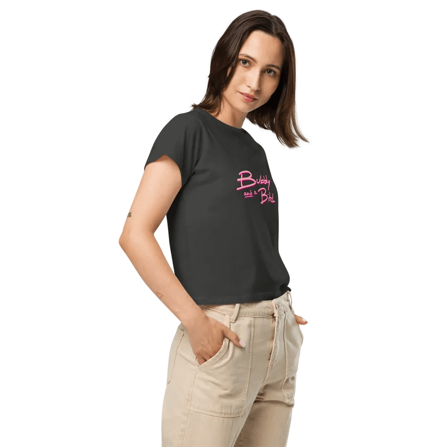 Bubbly and a B*tch (pink shadow design) printed waist-length tee product image (45)