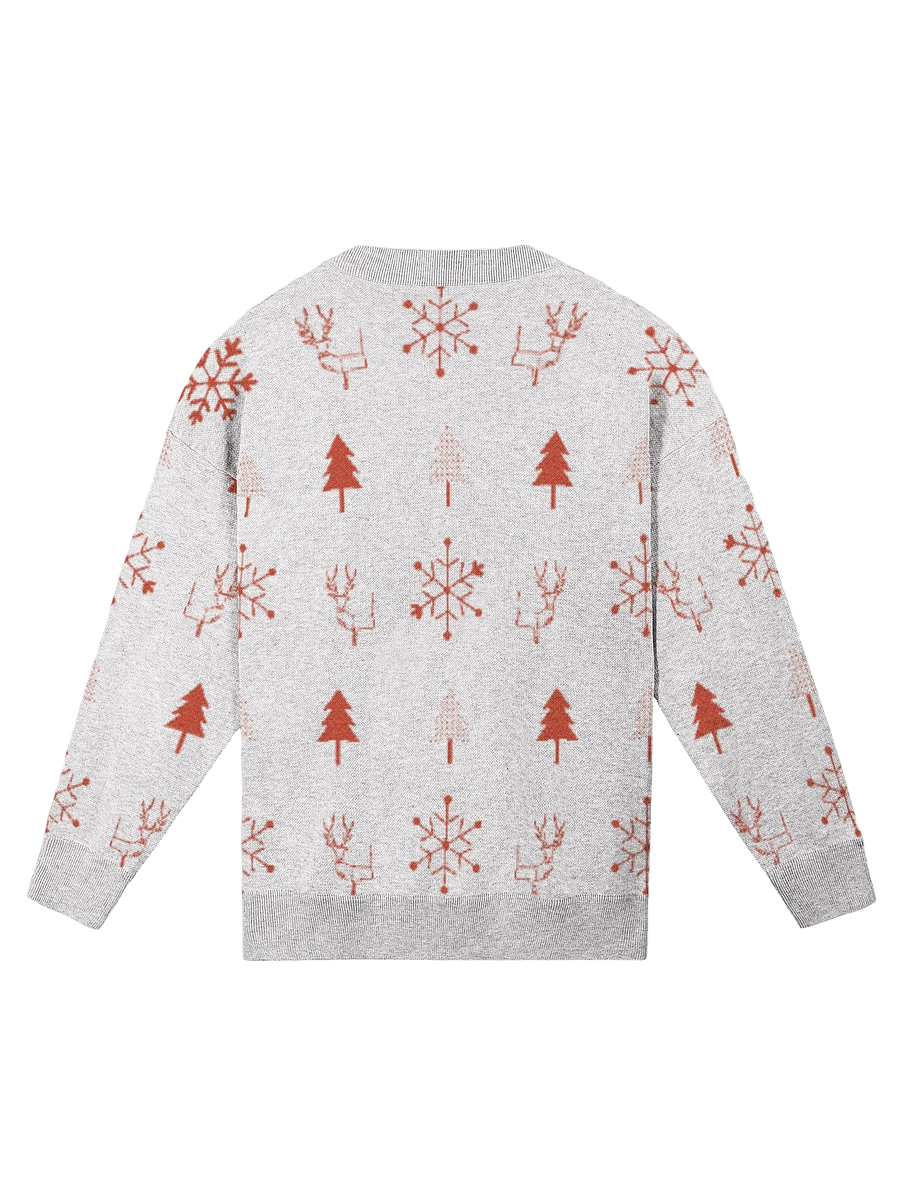 Winter Cozy Christmas Sweater | Red Tree Pattern Unisex Relaxed Fit product image (2)