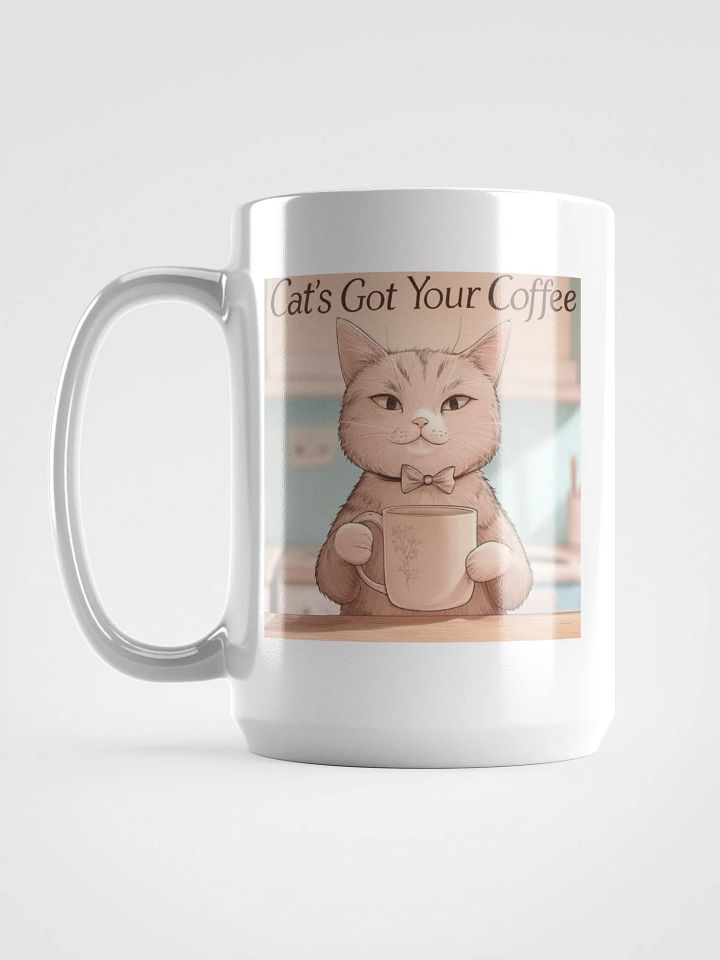 Cat Coffee Charm White Glossy Mug product image (2)