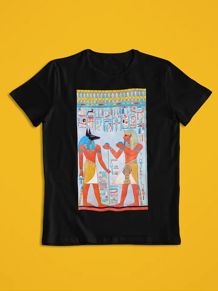 Anubis and the Pharaoh Ancient Egypt Art Unisex T-Shirt product image (1)