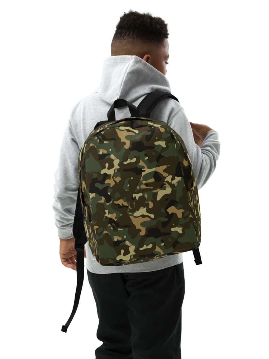 Military Green Camouflage All-Over Print Minimalist Backpack product image (14)