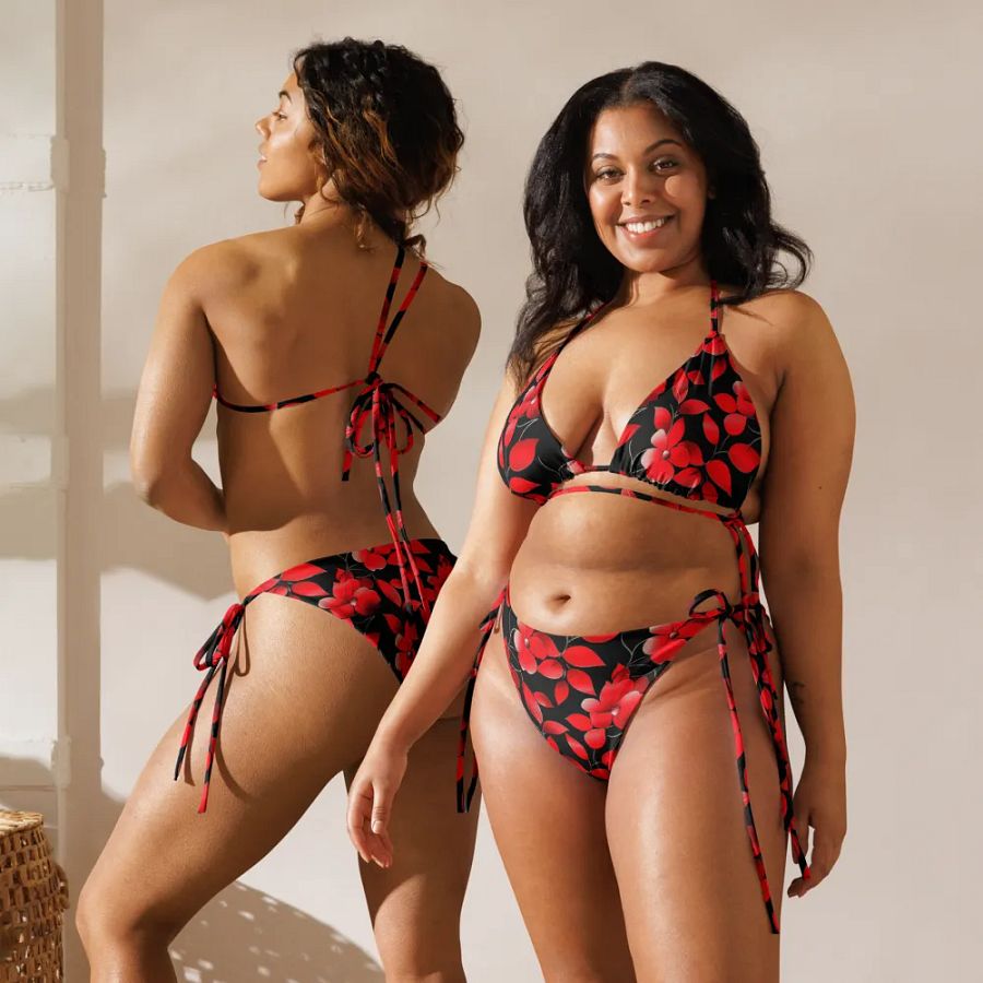 Crimson Blossom Bikini Set product image (10)