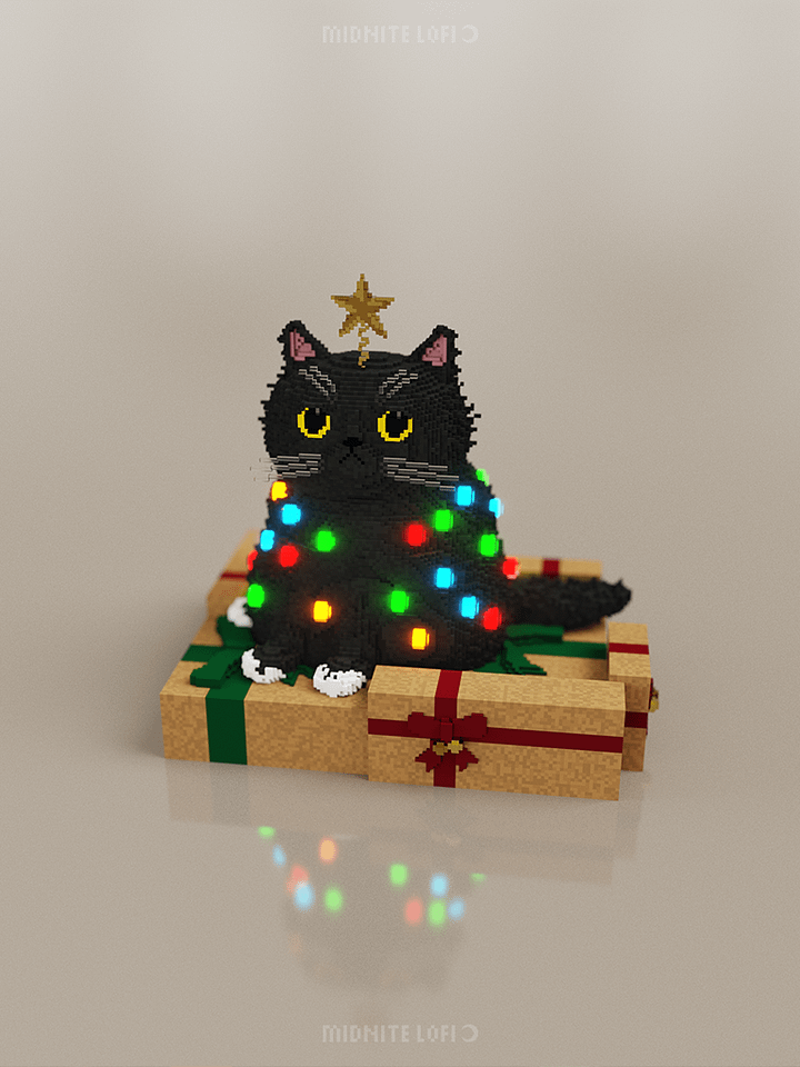 Christmas Floof 🌙 Animation and Wallpaper Art Set product image (1)