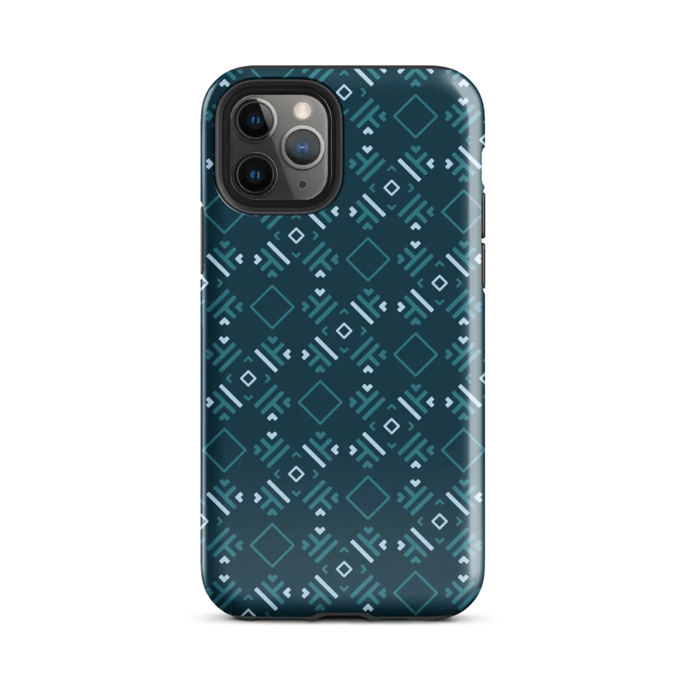 Facet Fantastic Blue Geometric iPhone Case product image (2)