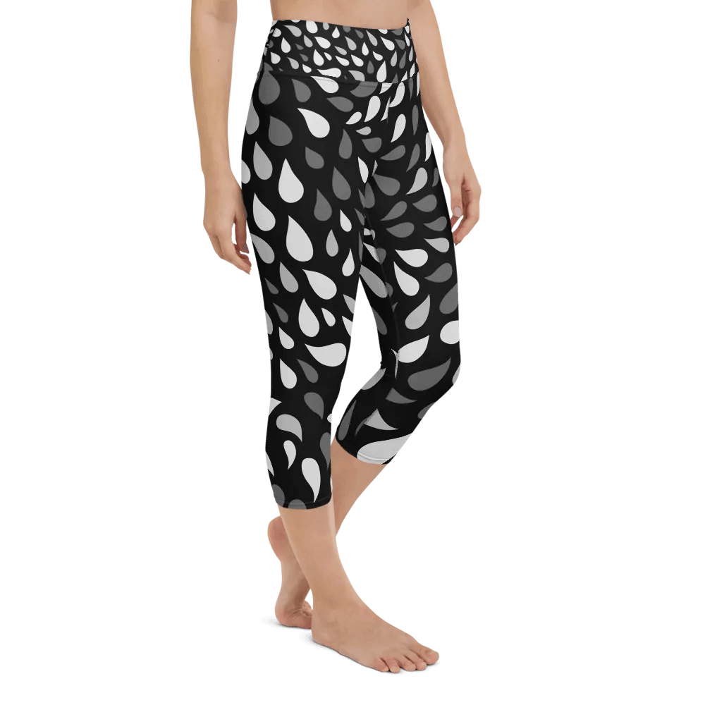 Swirling Teardrop Yoga Capri Leggings product image (2)