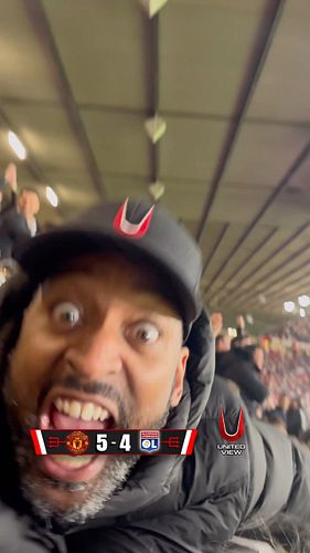 Absolute sceeeenes! United comeback from behind to defeat ten man Lyon 5-4 in extra time at Old Trafford!#manunited #manchest...