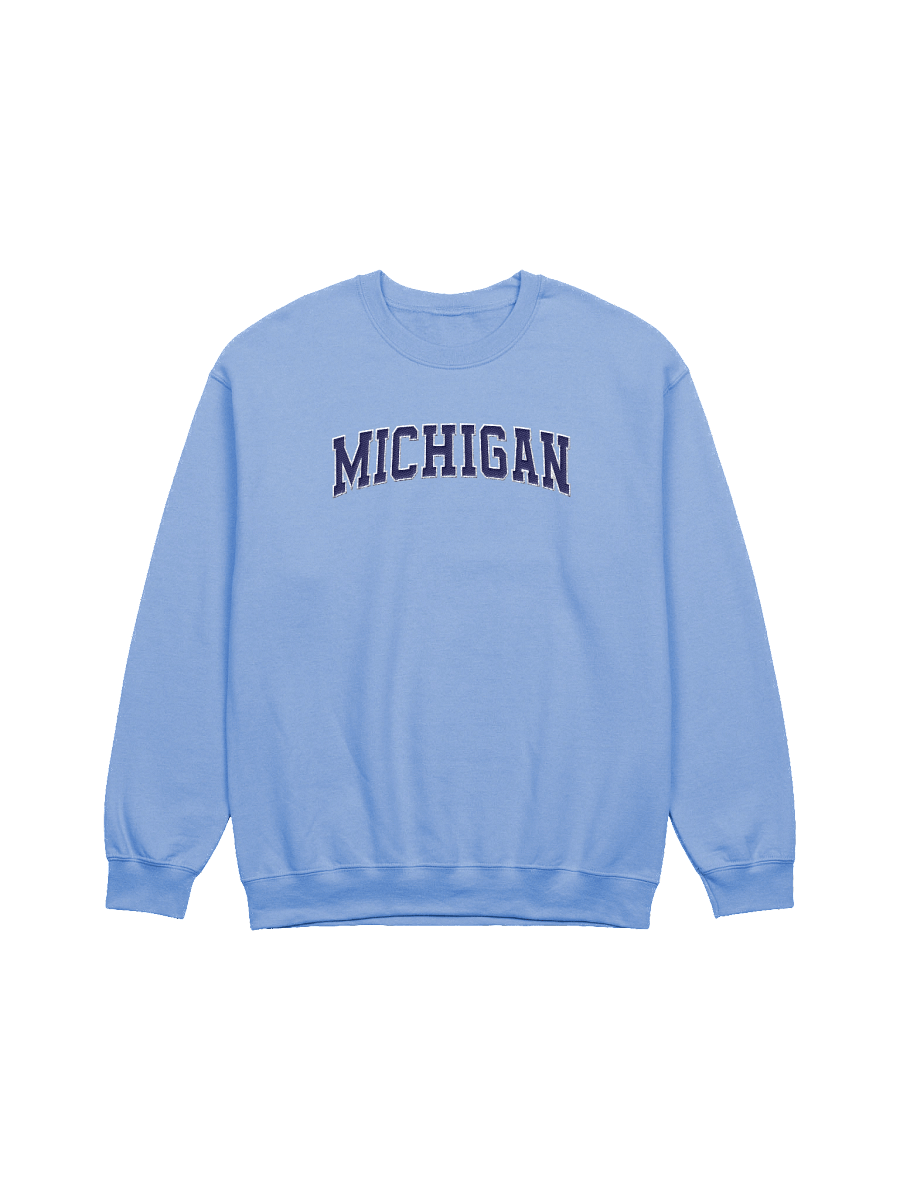 Michigan Vintage Stylish Embroidery Classic Crewneck Sweatshirt product image (1)