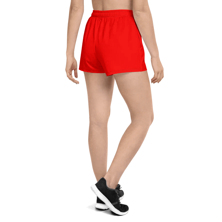 Plain Color Red Athletic Shorts product image (2)