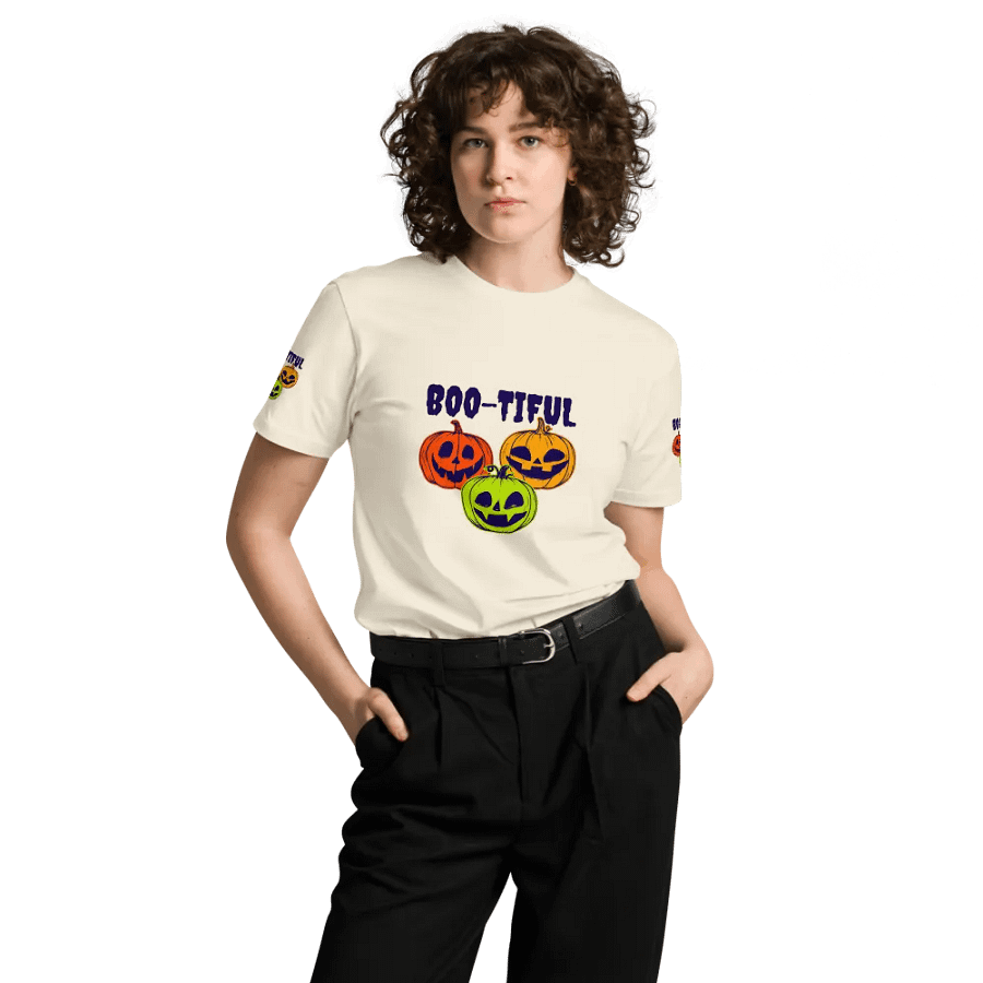 Boo-tiful Halloween Pumpkins Unisex T-Shirt product image (5)