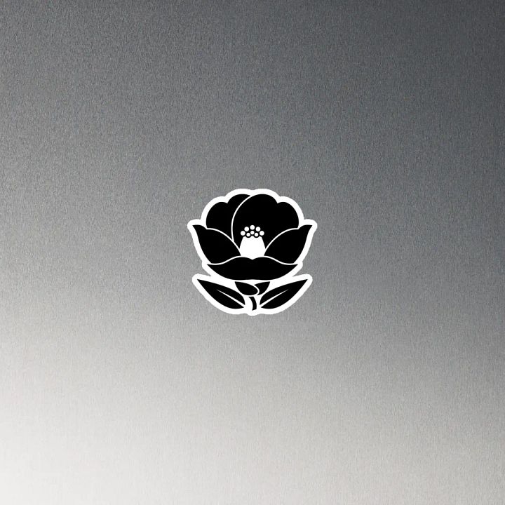 Nest of Smoke Tsubaki Crest (Black) ✦ Die-Cut Magnets product image (2)
