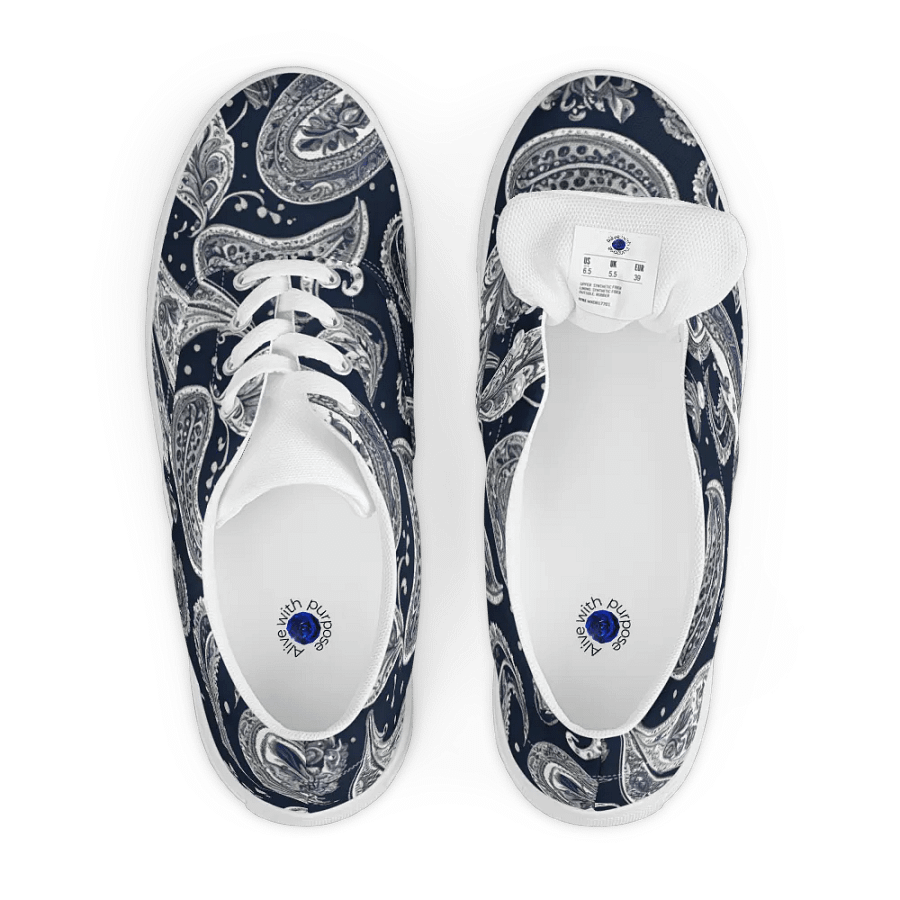 Paisley Dream Lace-Up Canvas Shoes product image (7)