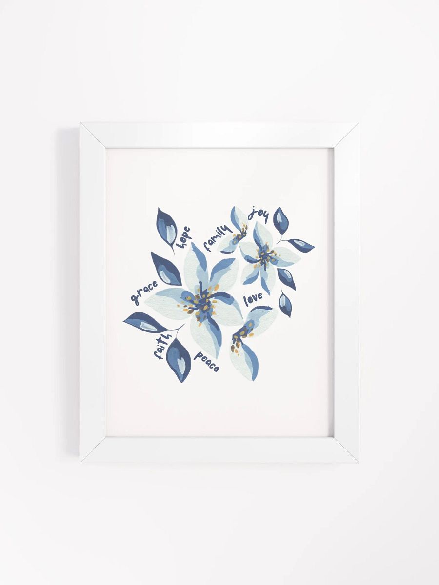 All Good Things | Blue Flower Botanical Wall Art product image (1)