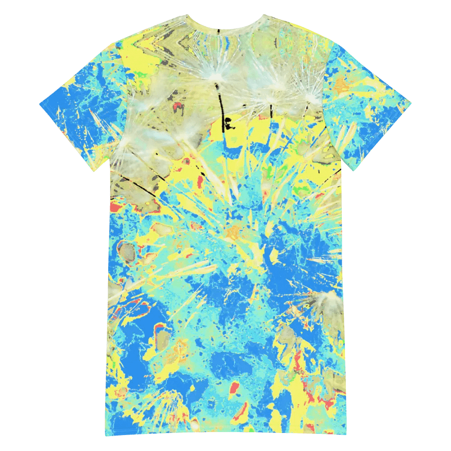 Cool Abstract Dandelion Seeds Ladies T Shirt Dress product image (6)