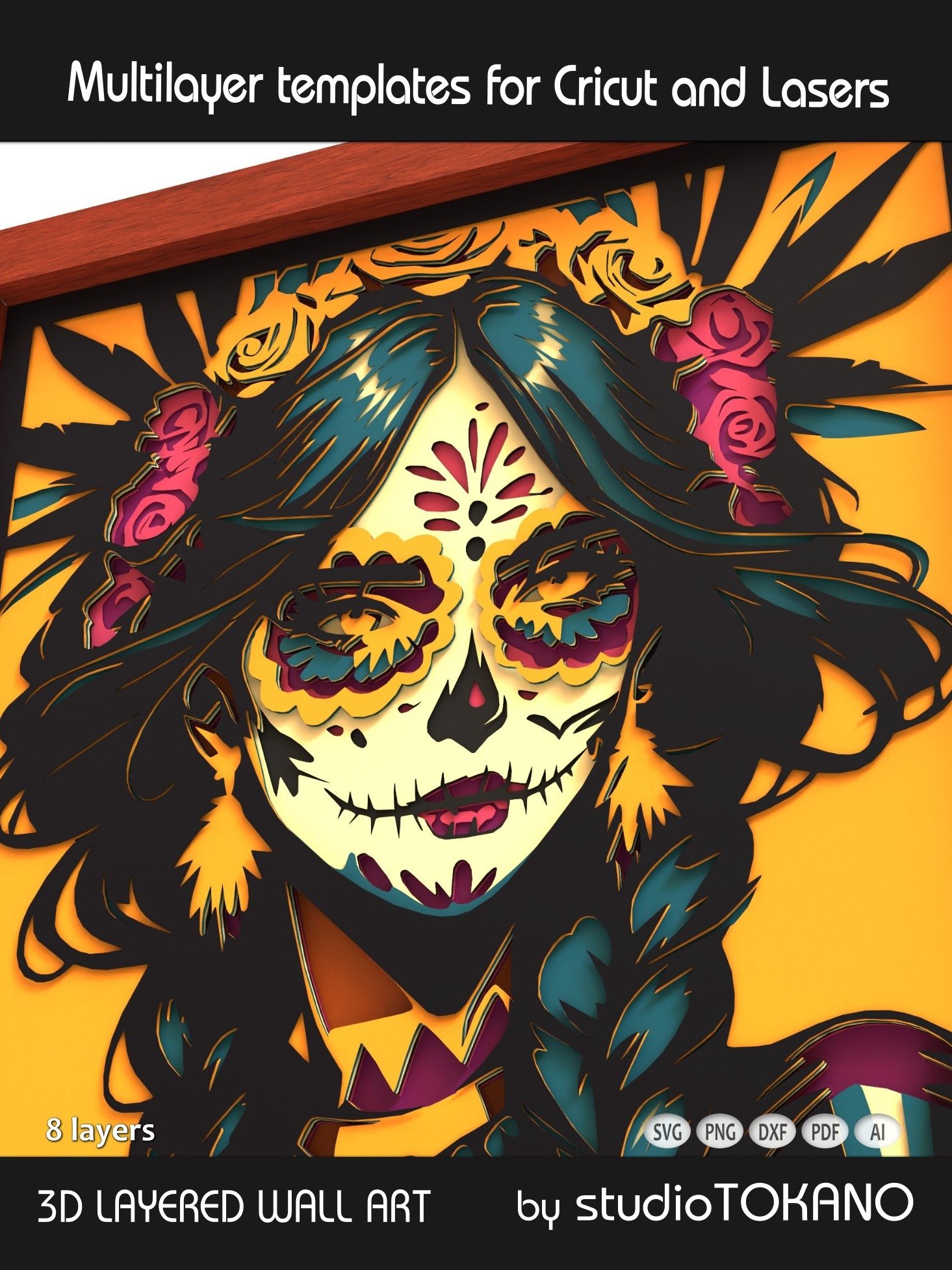 Mexican Girl 3D Shadowbox art product image (6)