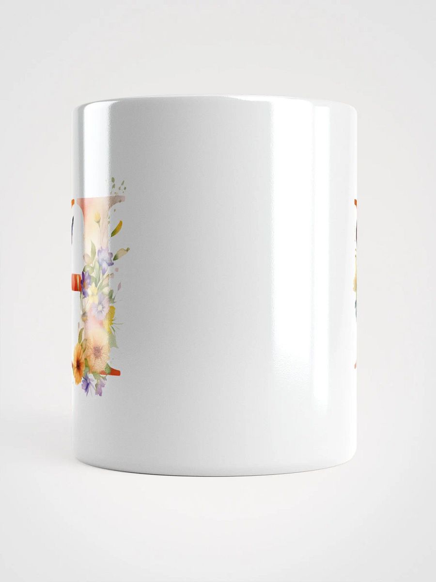 Letter H Monogram Floral Fantasy White Glossy Mug product image (14)