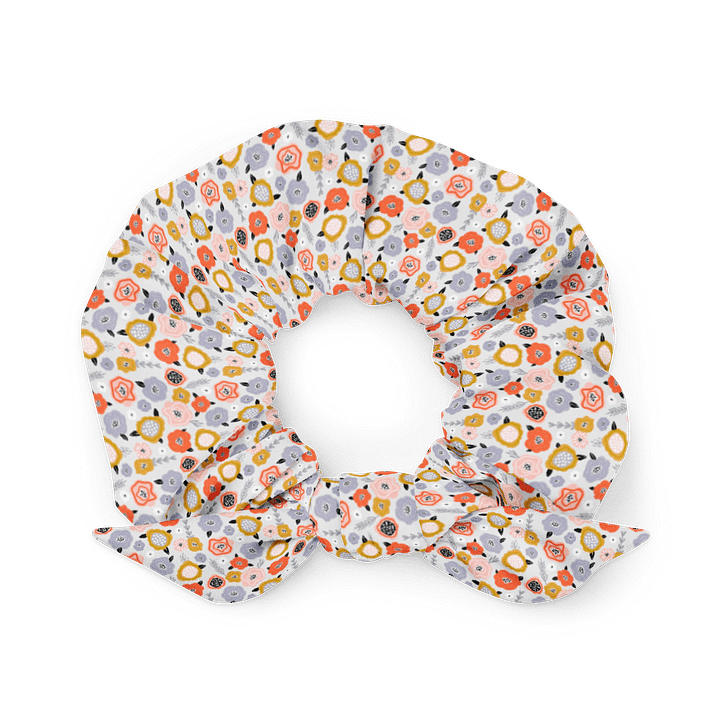Retro Daisy Scrunchie with Bow | Sustainable Hair Accessory product image (1)
