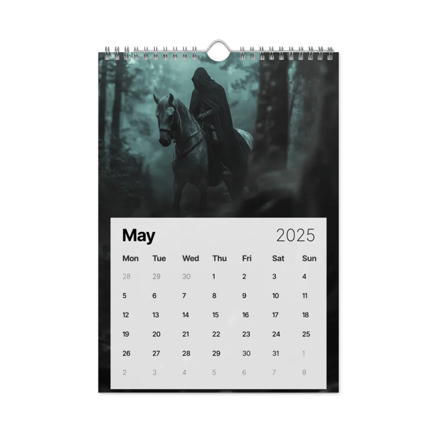 Dark Rider Wall Calendar (2025) by Allcolor product image (4)