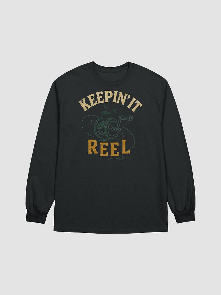 Keepin' It Reel Vintage Long Sleeve Tee – Funny Fishing Humor product image (3)
