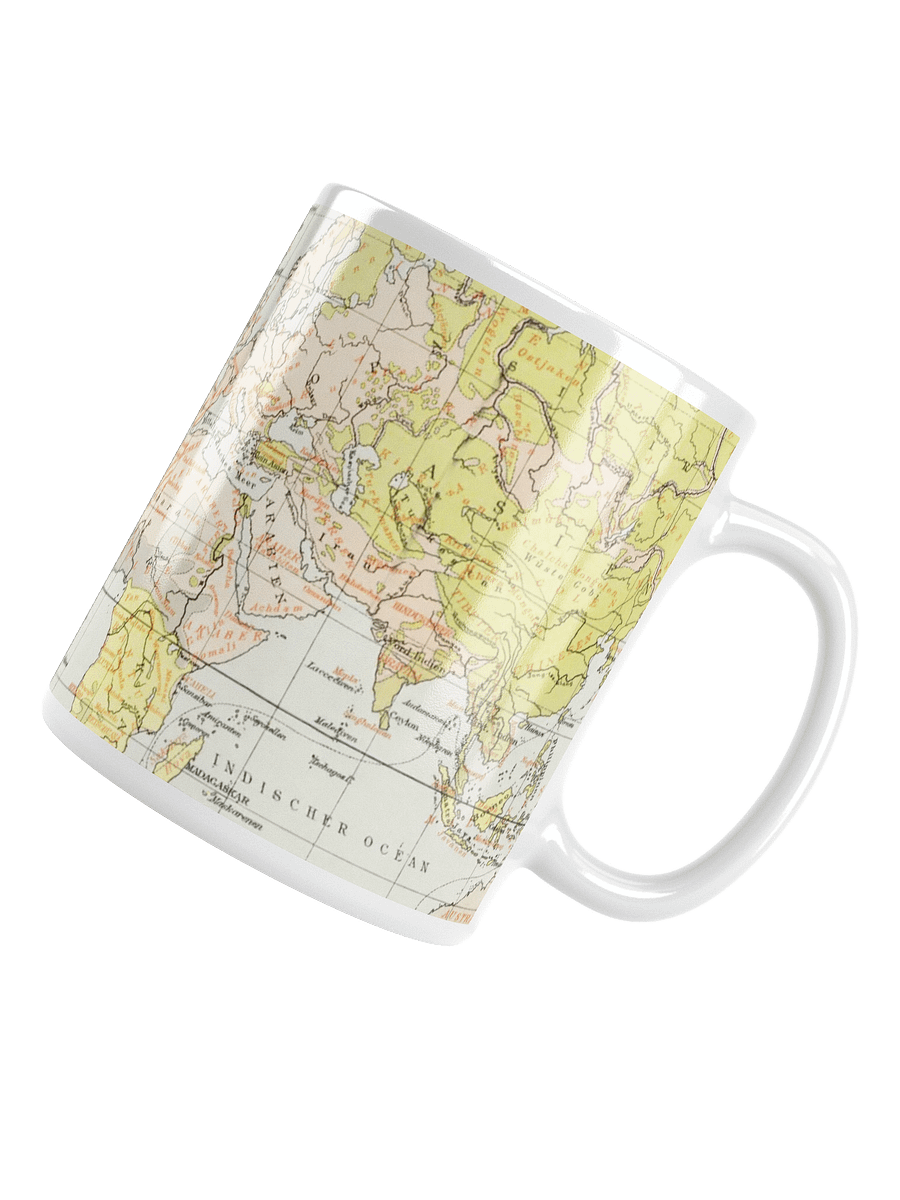 Vintage World Map White Glossy Mug product image (4)
