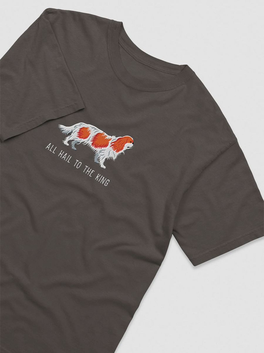 All Hail to the King T-Shirt(Embroidered) of a King Charles Spaniel(Blenheim) product image (14)