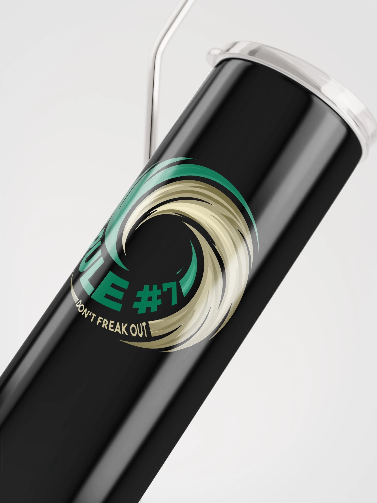 Rule #7 Stainless Steel Tumbler Green and Gold product image (8)