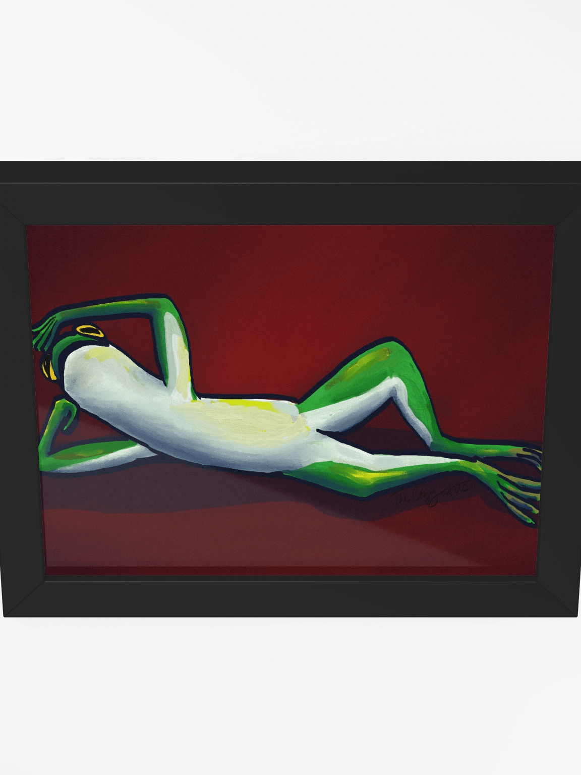 Reclining Frog - Framed product image (1)