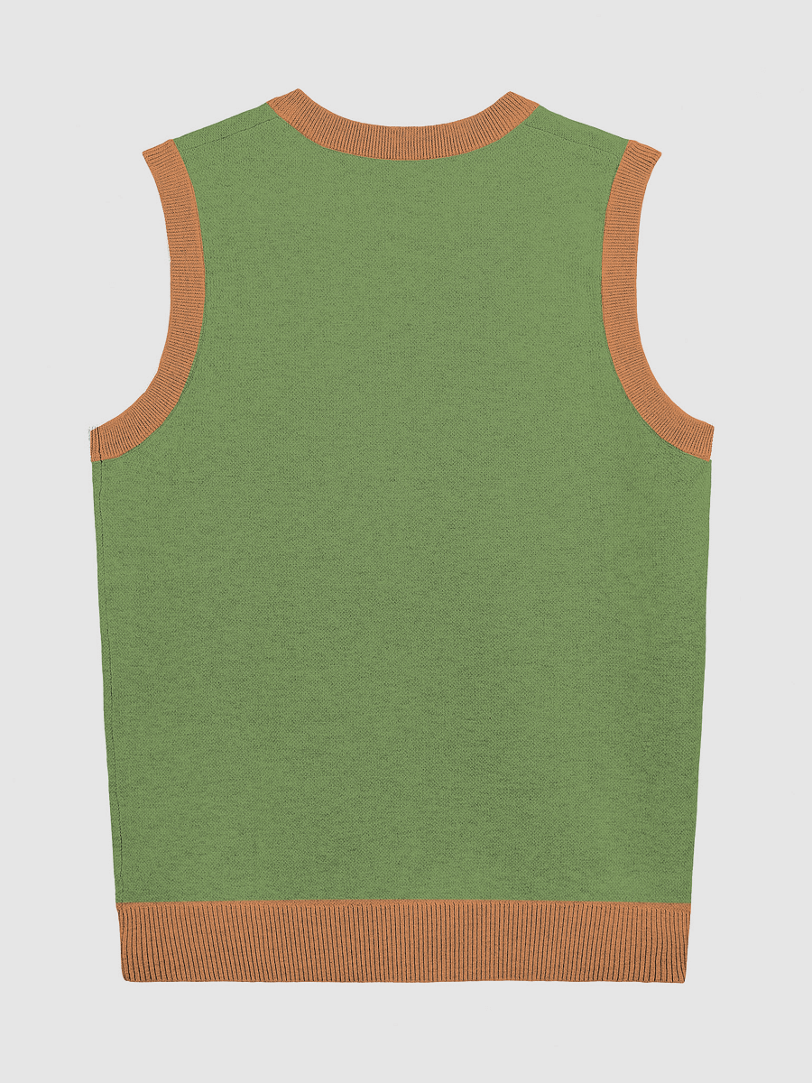 Sunset Vibe Knitted V-Neck Vest product image (10)