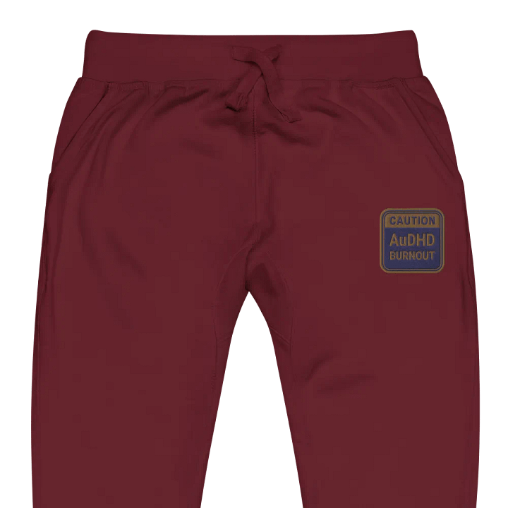 CAUTION: AuDHD BURNOUT (belle design) embroidered unisex joggers product image (3)