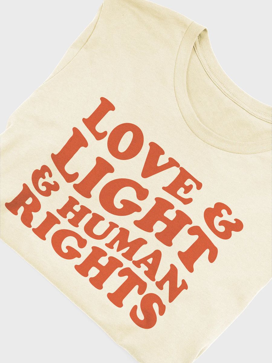 Love, Light & Human Rights Tee (Orange) product image (25)