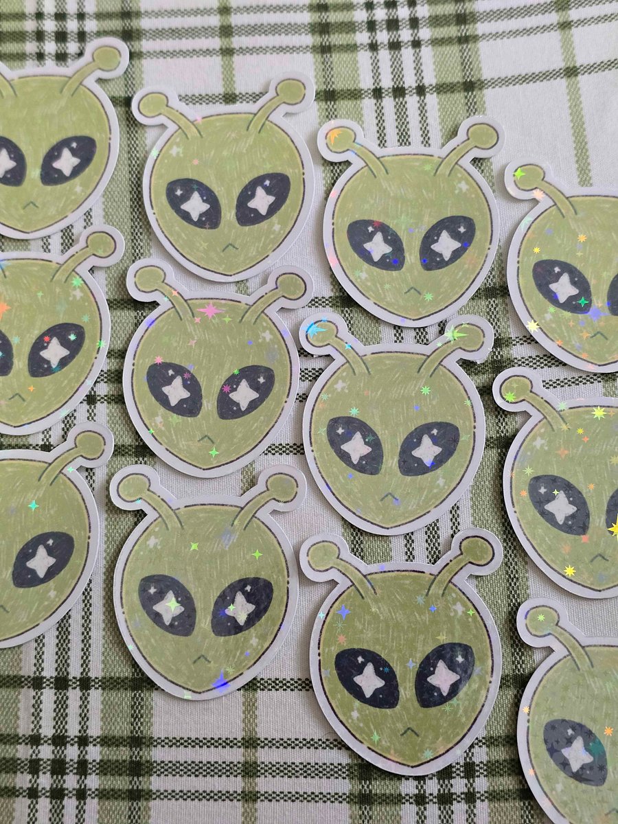 Green Holo Alien Sticker product image (3)