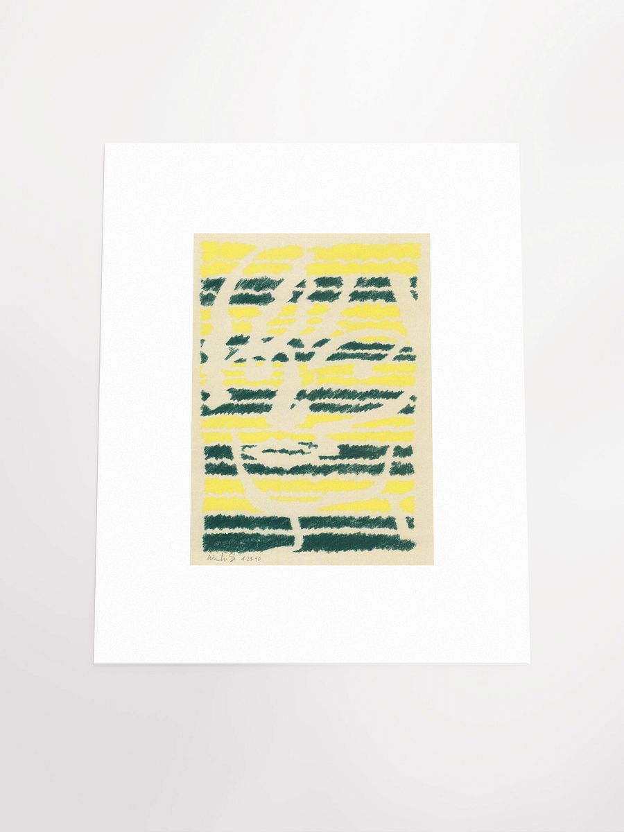 Head of a woman in green & yellow 04.29.90 Print product image (5)