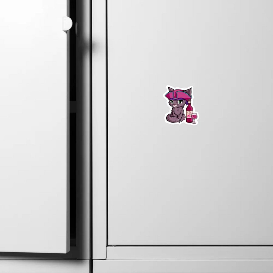 Mama Cat Wine Time Magnet product image (10)